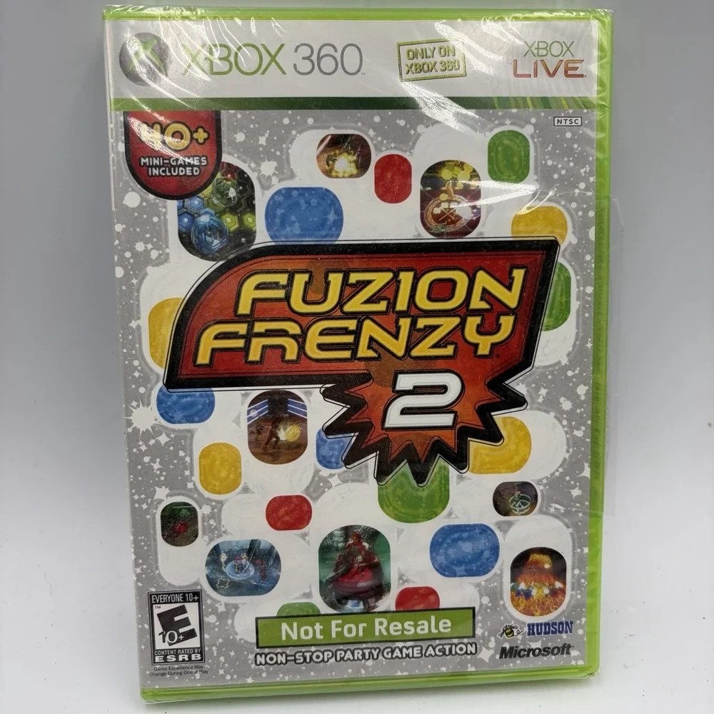 New Sealed Xbox 360 Fuzion Frenzy 2 40+ games 7 planets fusion